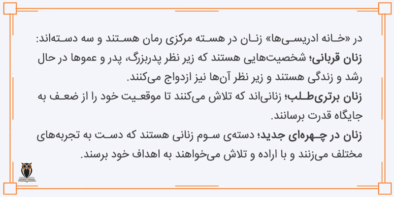 زنان در رمان خانه ادریسی ها