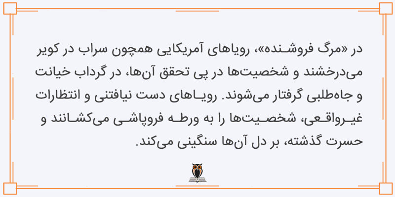 مضامین کتاب مرگ فروشنده